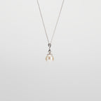 Pearl  pendant necklace on a white background