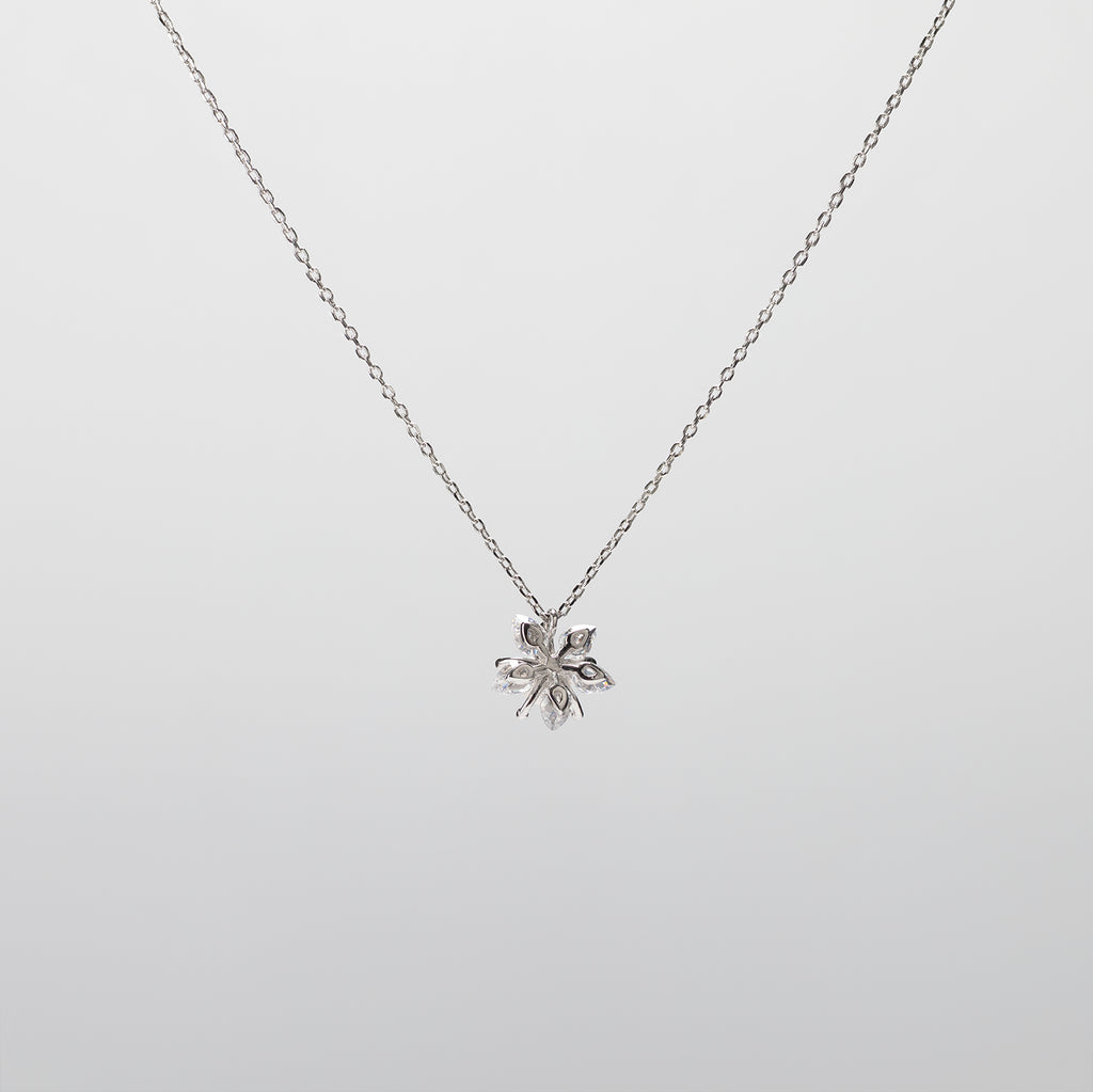 Pearl  pendant necklace on a white background