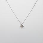 Pearl  pendant necklace on a white background