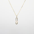 Pearl  pendant necklace on a white background