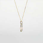 Pearl  pendant necklace on a white background
