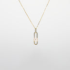 Pearl  pendant necklace on a white background