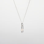 Pearl  pendant necklace on a white background
