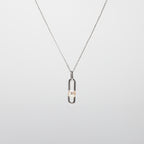 Pearl  pendant necklace on a white background