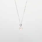 Pearl  pendant necklace on a white background