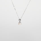 Pearl  pendant necklace on a white background