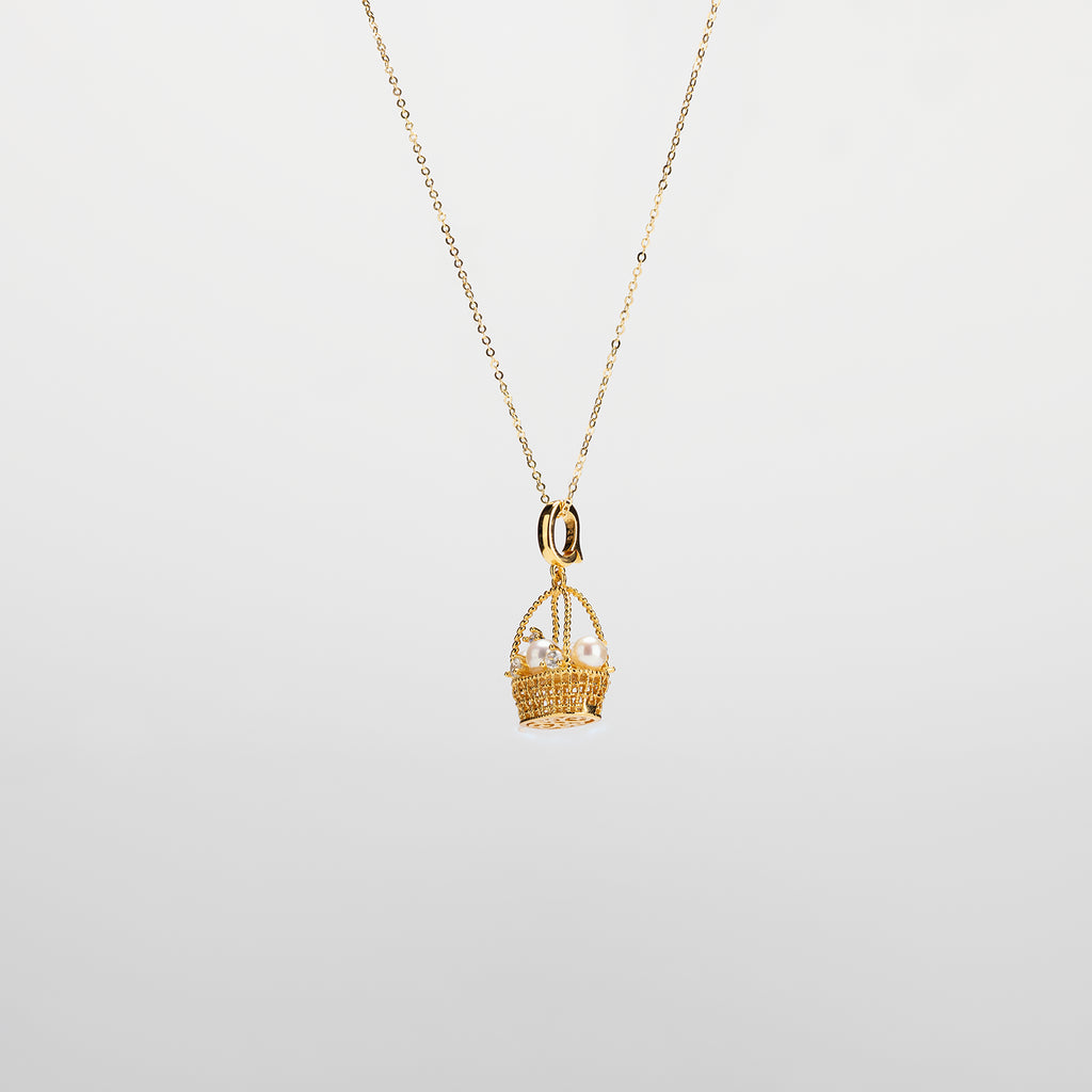 Panier Pearl Basket Necklace