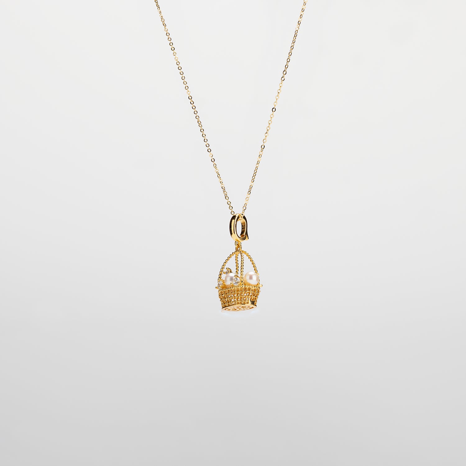 Panier Pearl Basket Necklace