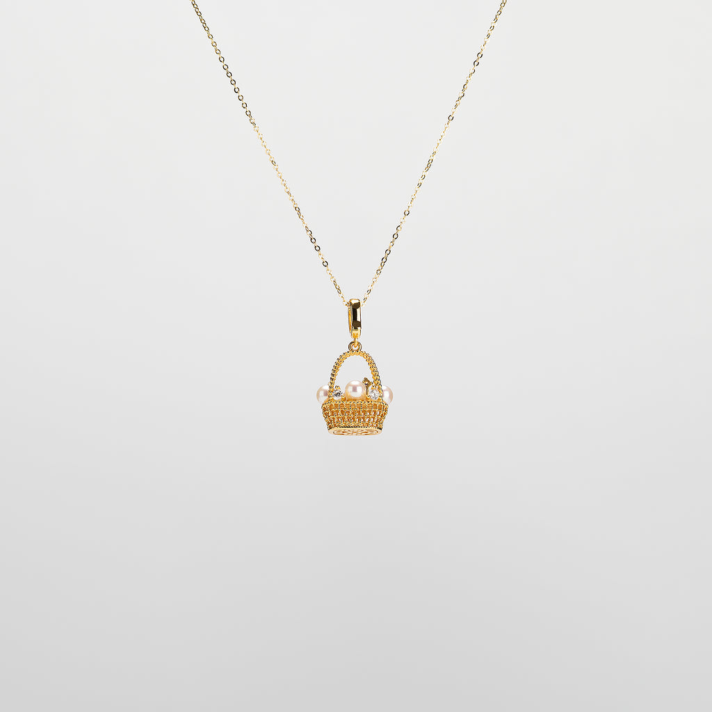 Panier Pearl Basket Necklace