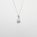 Pearl  pendant necklace on a white background