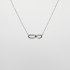 Pearl  pendant necklace on a white background