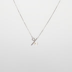 Pearl  pendant necklace on a white background