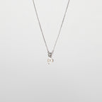Pearl  pendant necklace on a white background