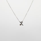 Pearl  pendant necklace on a white background