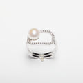 Pearl  ring  on a white background
