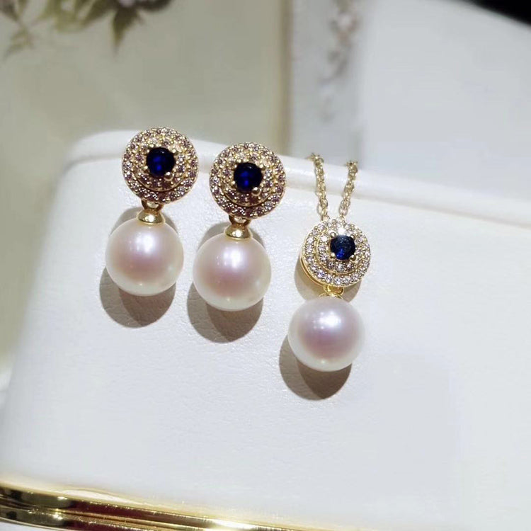 Celeste Pearl Necklace and Earring Set