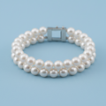 Double-layered freshwater pearl bracelet with S925 silver clasp